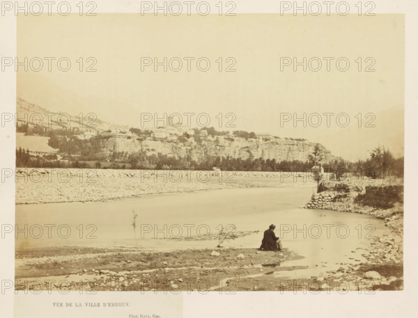 Vue de la Ville d'Embrun, View of Embrun, photograph, page, photographer: Rava, Embrun, c. 1856 -