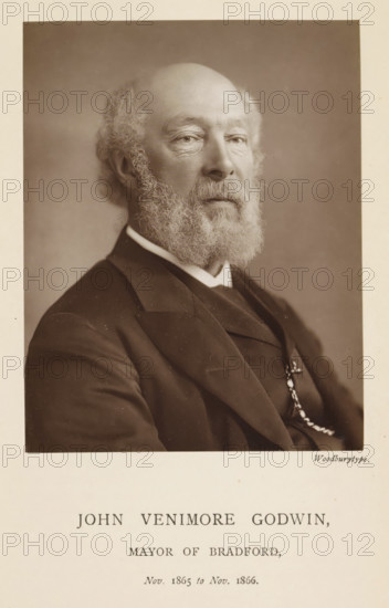 John Venimore Godwin, mayor of Bradford, Portrait of John Venimore Godwin, page, photomechanical