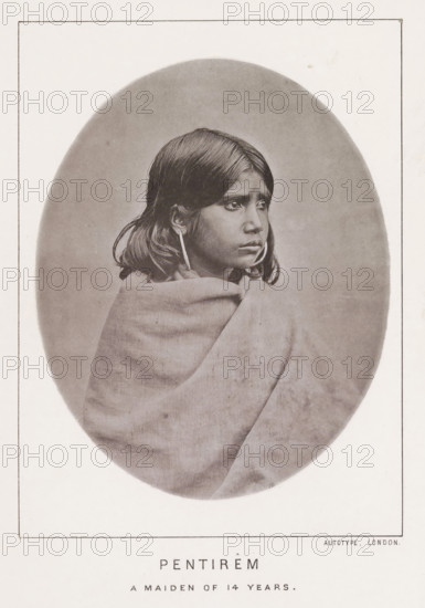 Pentirêm a maiden of 14 years, page, photomechanical print, number: 'No. 24', photographer: Bourne