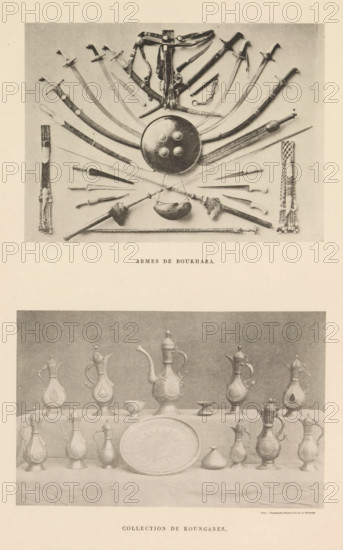 Armes de Boukhara. Collection de Kounganes, Two collections of objects from Central Asia, page,