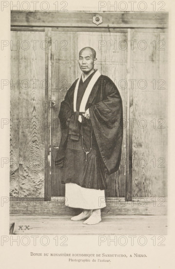 Buddhist monk in the Rinnoji temple in Nikko, Bonze du monastère bouddhique de Sambutsudo, a Nikko,