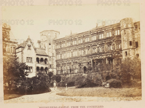 View of Schloss Heidelberg from the courtyard, Heidelberg Castle, from the Courtyard, photograph,