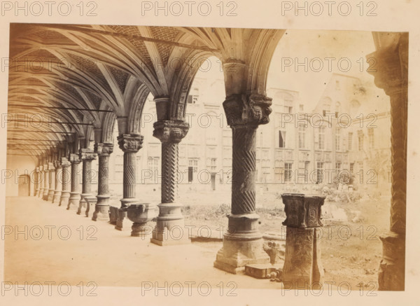 Court of the bishops palace, Liege, photograph, page, Liège, c. 1856 - in or before 1866,