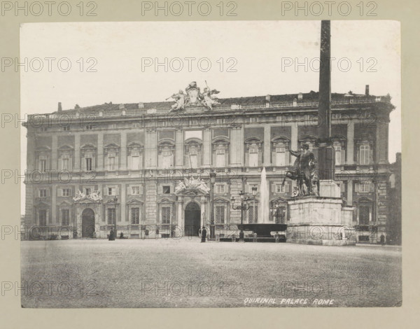 Quirinal palace, Rome, page, photomechanical print, photographer: Samuel J. Beckett, Quirinal, c.