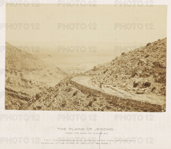 The plains of Jericho. From the road to Jerusalem, Landscape near Jericho, photograph, page,