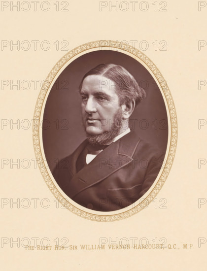 The right hon. Sir William Vernon-Harvourt, QC, MP, page, photomechanical print, c. 1875 - c. 1880,
