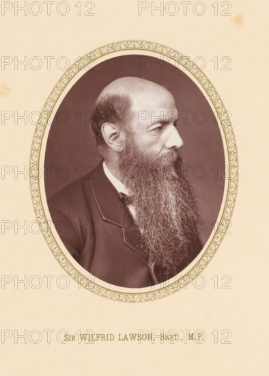 Sir Wilfrid Lawson, Bart., MP, page, photomechanical print, c. 1875 - c. 1880, photographer,