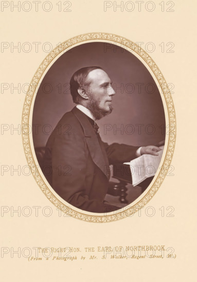 Portrait of Thomas Baring, The right hon. the Earl of Northbrook, page, photomechanical print,