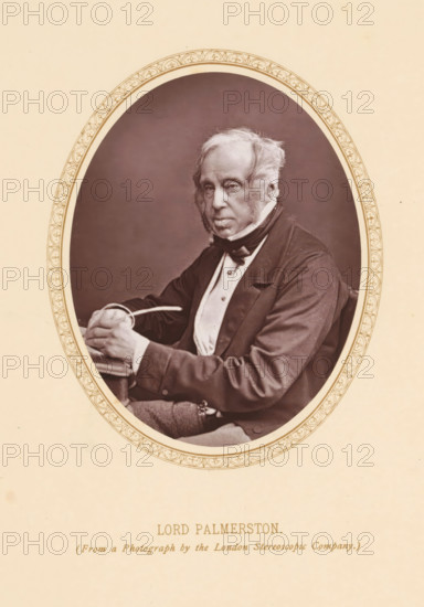 Lord Palmerston, Portrait of Henry John Temple, page, photomechanical print, photographer: London