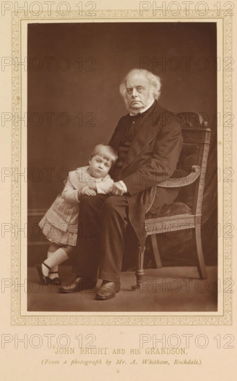 Portrait of John Bright and his grandson, John Bright and his grandson, page, photomechanical