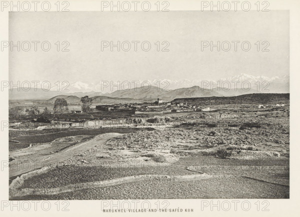 View of Maru Khel, Khyber Pakhtunkhwa, Pakistan, page, photomechanical print, caption: 'MARUKHEL