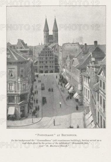Poststrasse' at Brunswick, page, photomechanical print, inscription: 'In the background, 'St.