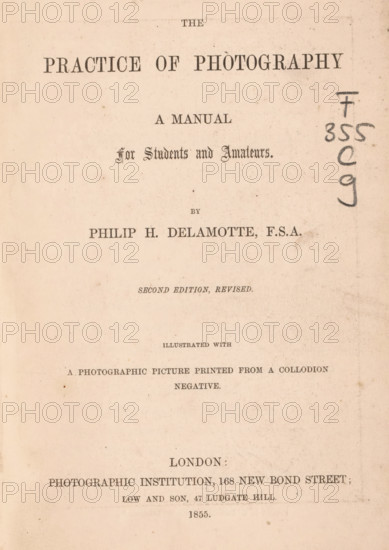 The practice of photography, book, name: 'Robt Archer Jary 1st 1886', writer (clerical worker):