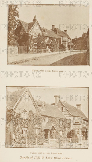 Two views of The Miller of Mansfield hotel in Goring-on-Thames, page, photomechanical print,