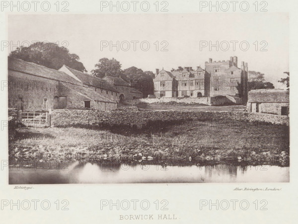 Borwick Hall, View of Borwick Hall, page, photomechanical print, photographer: Alex Rivington,