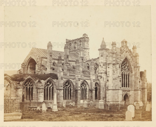 View of the ruins of Melrose Abbey, photograph, page, number: '(No. 1.)', title: 'The Abbey from