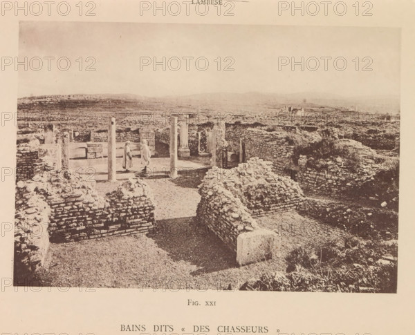 View of the ruins of a Roman bathhouse at Lambaesis in Algeria, Bains dits Des Chasseurs, page,