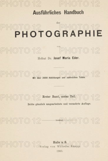 Geschichte der Photographie, book, writer (clerical worker): Josef Maria Eder, publisher: Wilhelm