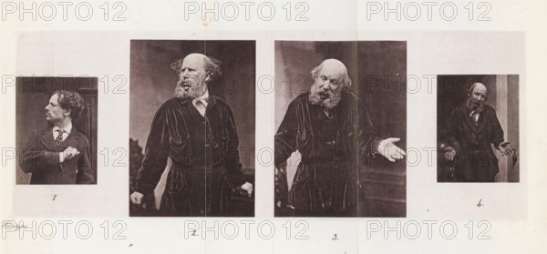Four portraits of unknown men presumably showing helplessness, page, photomechanical print, number:
