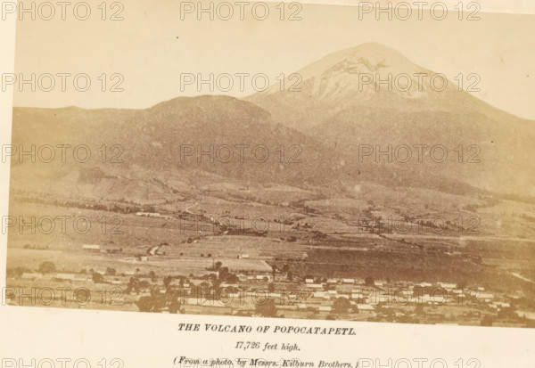 The volcano of Popocatapetl, photograph, page, inscription: '17, 726 feet high.', photographer:
