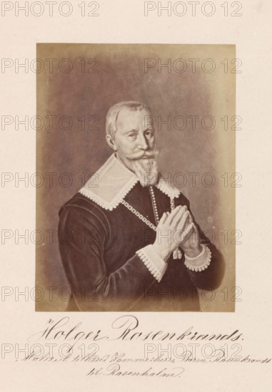 Photo reproduction of a painting, depicting a portrait of Holger Rosenkrantz, Holger Rosenkrands,