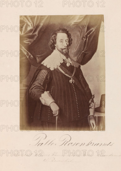 Photo reproduction of a painting, depicting a portrait of Palle Rosenkrantz, Palle Rosenkrands,