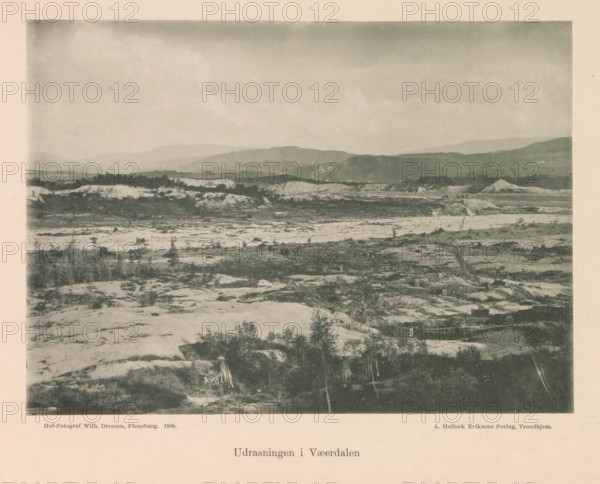 View of excavations or soil purification at probably Verdal, Udrasningen i Vaeerdalen, page,