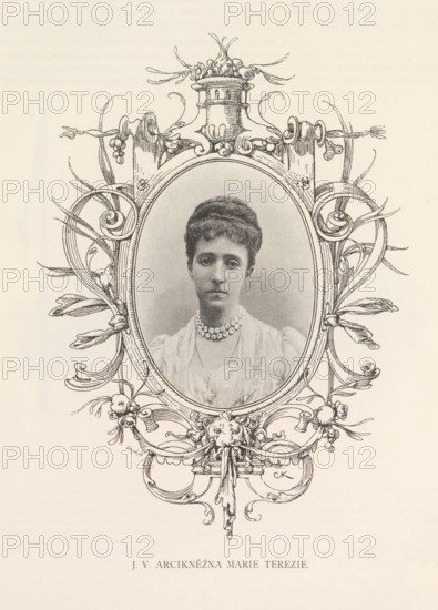 Portrait of Archduchess Maria Theresia of Bragança, JV Arciknezna Marie Terezie, page,