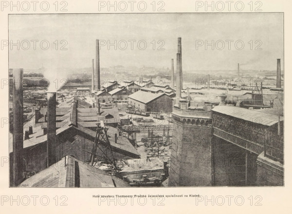 Hute soustavy Thomasovy Prazské zelezárské spolecnosti na Kladne, Exterior of an ironworks in