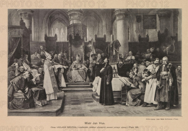 Mistr Jan Hus, Photoreproduction of a painting depicting Johannes Hus (presumably) during the