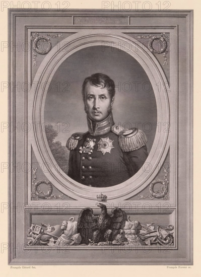 Photo reproduction of a portrait of Frederick William III of Prussia, King Friedrich Wilhelm III,