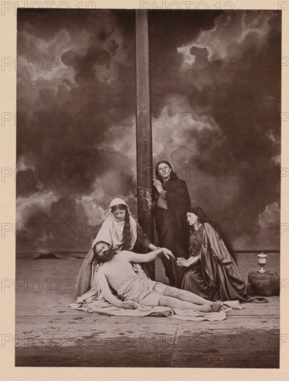 Pietà, page, photomechanical print, photographer: Carl Stockmann, Oberammergau, cliché maker: