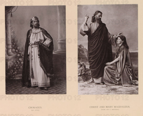 Choragus, Christ and Mary Magdalena, page, photomechanical print, inscription: 'Gemeinde