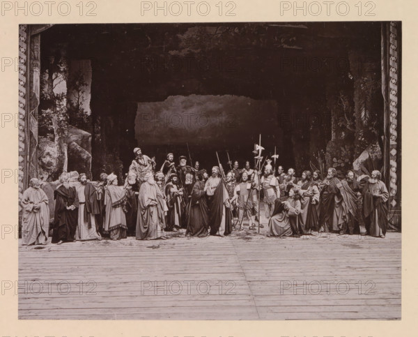 The betrayal, page, photomechanical print, inscription: 'Gemeinde Oberammergau Passionsspiel 1890',