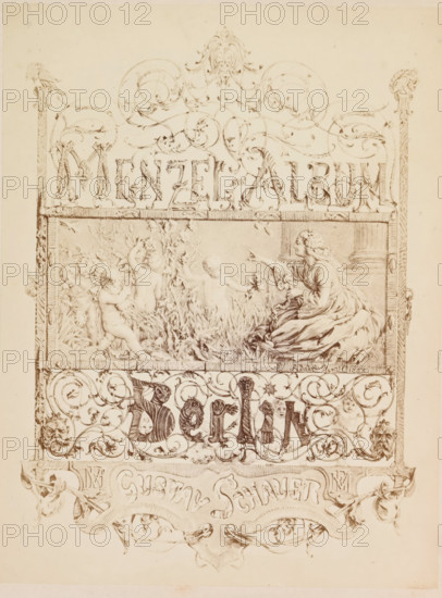 Photographic reproduction of a drawing for a book with photographic reproductions of paintings by