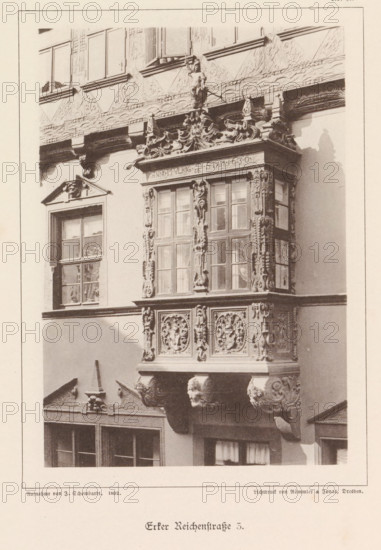 Bay window of a building at Reichenstraße 3 in Braunschweig, Erker Reichenstraße 3, Braunschweig's