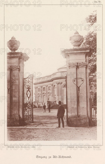 Eingang zu Alt-Richmond, Entrance gate of the Castle Richmond in Braunschweig, Braunschweig's