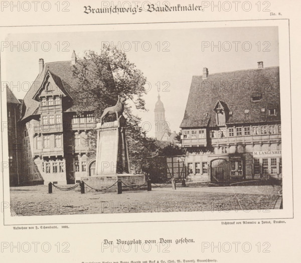 Der Burgplatz vom Dom gesehen, Burgplatz te Braunschweig, Braunschweig's Baudenkmäler, page,