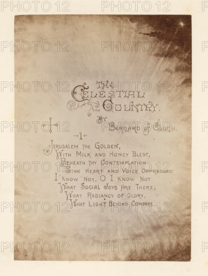 The celestial country, book, inscription: 'Easter, 1887. To Charlie from Mary', writer (clerical