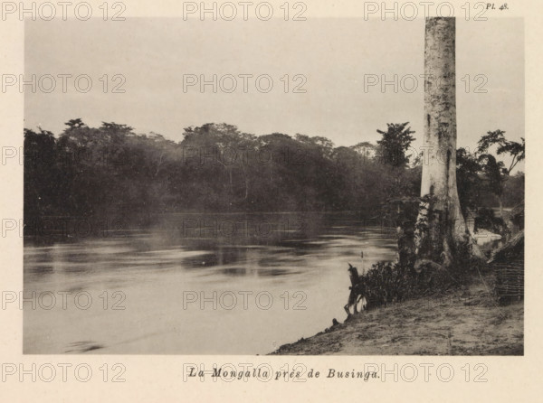 View of the Mongala near Businga, La Mongalla près de Businga, page, photomechanical print, number: