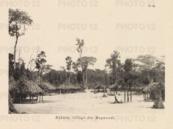 Houses in Bokula, Bokula, village des Mogwandi, page, photomechanical print, number: 'Pl. 69.',