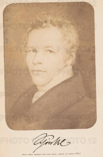 Photo reproduction of a painting depicting a portrait of Carl Friedrich Schinkel, Carl Friedrich