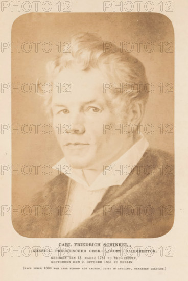Carl Friedrich Schinkel, Photographic reproduction of a painting, depicting a portrait of Carl