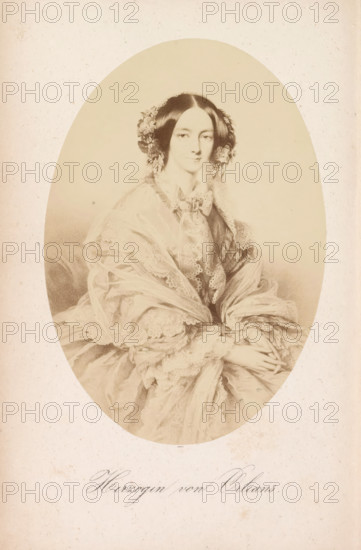 Daughter of Orleans, Photographic reproduction of a painting, depicting a portrait of Helene Luise