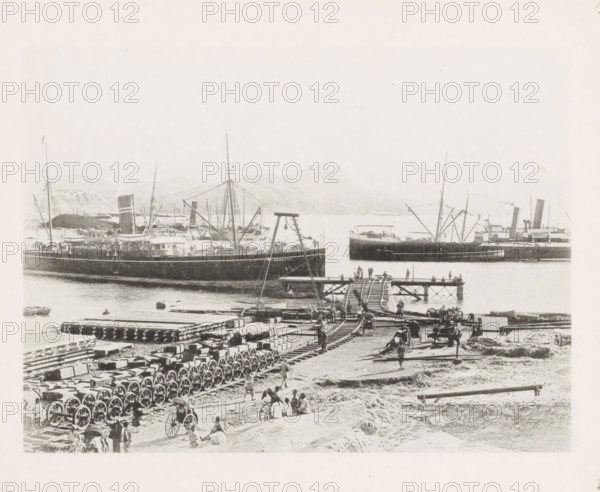 Jetty of the East China Railway at Port Arthur, page, photomechanical print, number: '17',