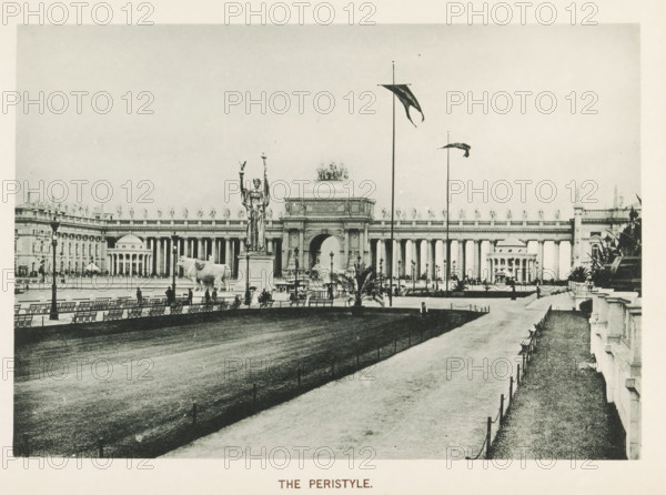 View of the colonnaded entrance gate of the World's Columbian Exposition in Chicago in 1893, The