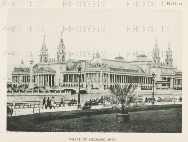 View of the machine building at the World's Columbian Exposition in Chicago in 1893, Palace of