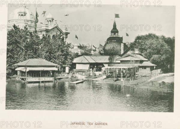 Japanese Tea garden, View of the Japanese tea garden at the World's Columbian Exposition in Chicago