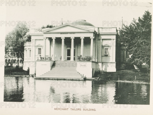 View of the Merchant Taylors' Company pavilion at the World's Columbian Exposition in Chicago in