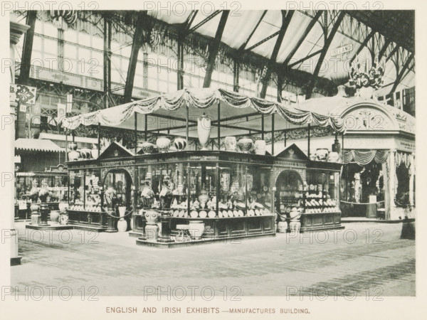 English and Irish exhibits.- Manufactures Building, Exhibition of England and Ireland in the
